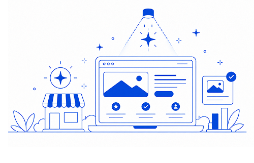 Illustration of a professional business website
